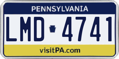 PA license plate LMD4741
