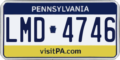 PA license plate LMD4746