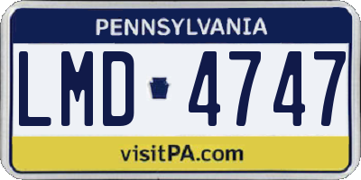 PA license plate LMD4747