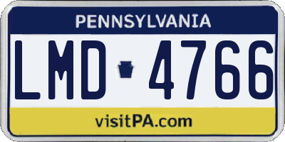 PA license plate LMD4766
