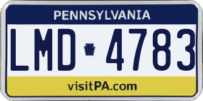 PA license plate LMD4783