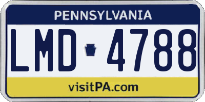 PA license plate LMD4788