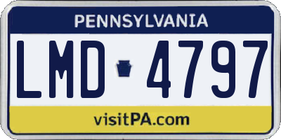 PA license plate LMD4797