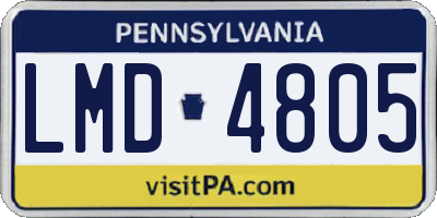 PA license plate LMD4805