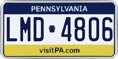 PA license plate LMD4806