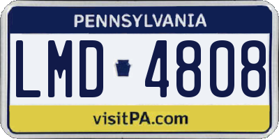 PA license plate LMD4808