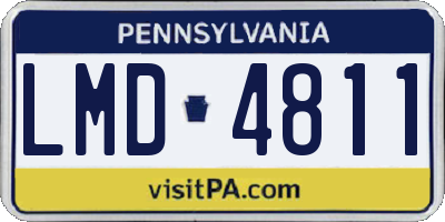 PA license plate LMD4811