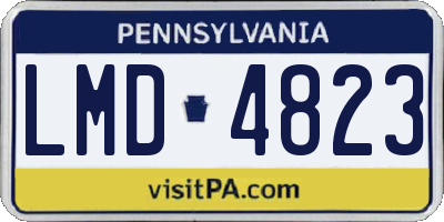 PA license plate LMD4823