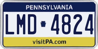 PA license plate LMD4824