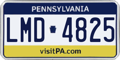 PA license plate LMD4825