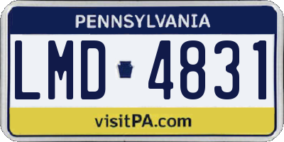 PA license plate LMD4831