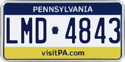 PA license plate LMD4843