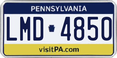 PA license plate LMD4850