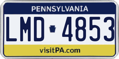 PA license plate LMD4853