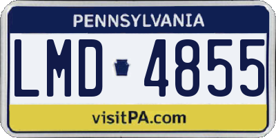 PA license plate LMD4855