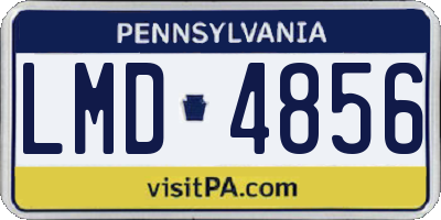 PA license plate LMD4856