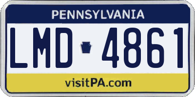 PA license plate LMD4861