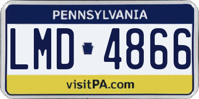 PA license plate LMD4866