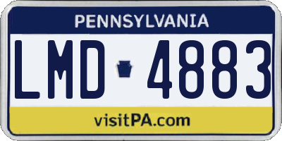 PA license plate LMD4883
