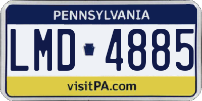 PA license plate LMD4885