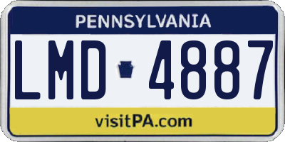 PA license plate LMD4887