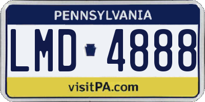PA license plate LMD4888