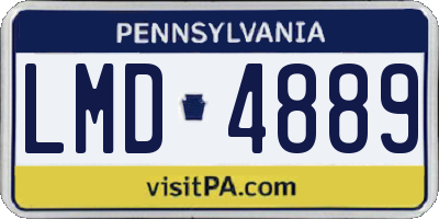 PA license plate LMD4889