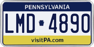 PA license plate LMD4890
