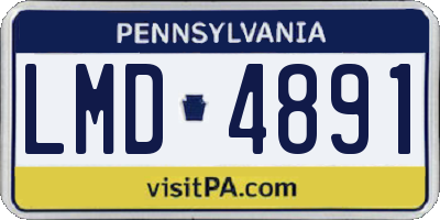 PA license plate LMD4891