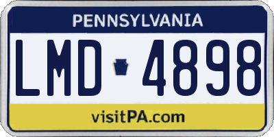 PA license plate LMD4898