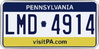 PA license plate LMD4914