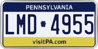 PA license plate LMD4955