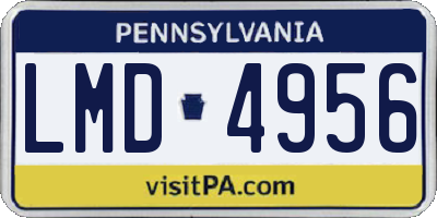 PA license plate LMD4956