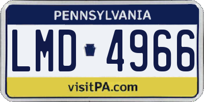 PA license plate LMD4966