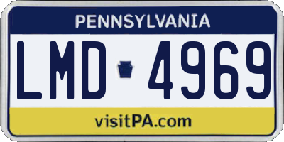 PA license plate LMD4969