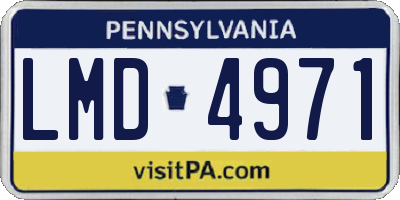 PA license plate LMD4971