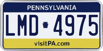 PA license plate LMD4975