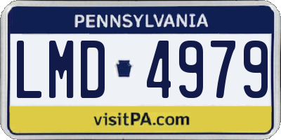 PA license plate LMD4979
