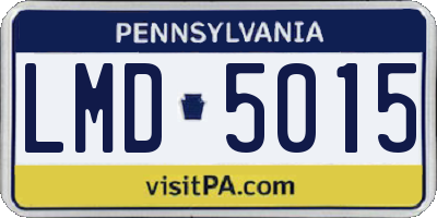 PA license plate LMD5015