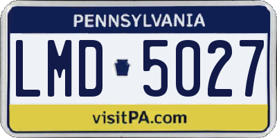 PA license plate LMD5027