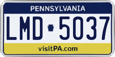 PA license plate LMD5037