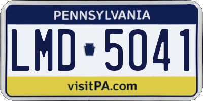 PA license plate LMD5041
