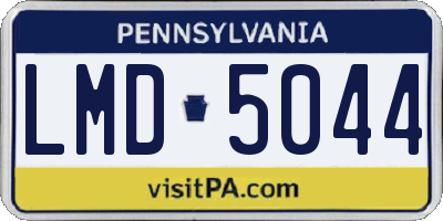 PA license plate LMD5044