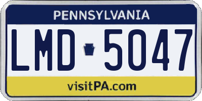 PA license plate LMD5047