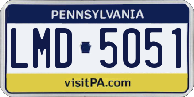 PA license plate LMD5051