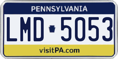 PA license plate LMD5053