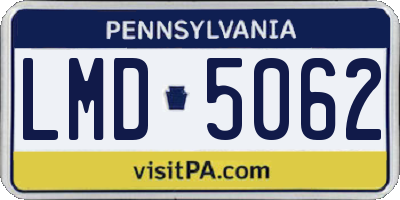 PA license plate LMD5062