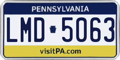 PA license plate LMD5063