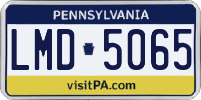 PA license plate LMD5065
