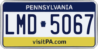 PA license plate LMD5067